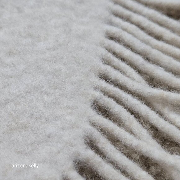 Felted Cashmere Scarf THICK ivory - Picture 10 of 16